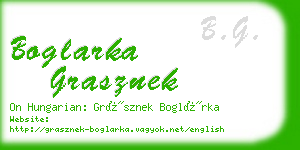 boglarka grasznek business card